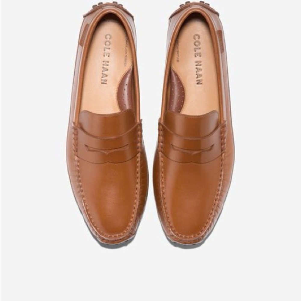 Cole Haan Men's Tan Leather Penny Loafers